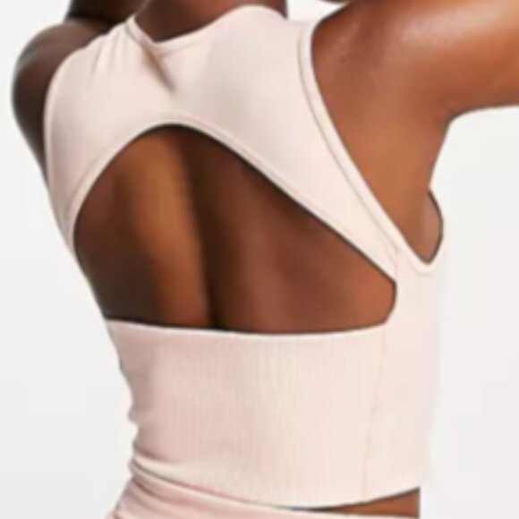 Brand New adidas Training Hyperglam ribbed Cut-Out crop top - Picture 7 of 16